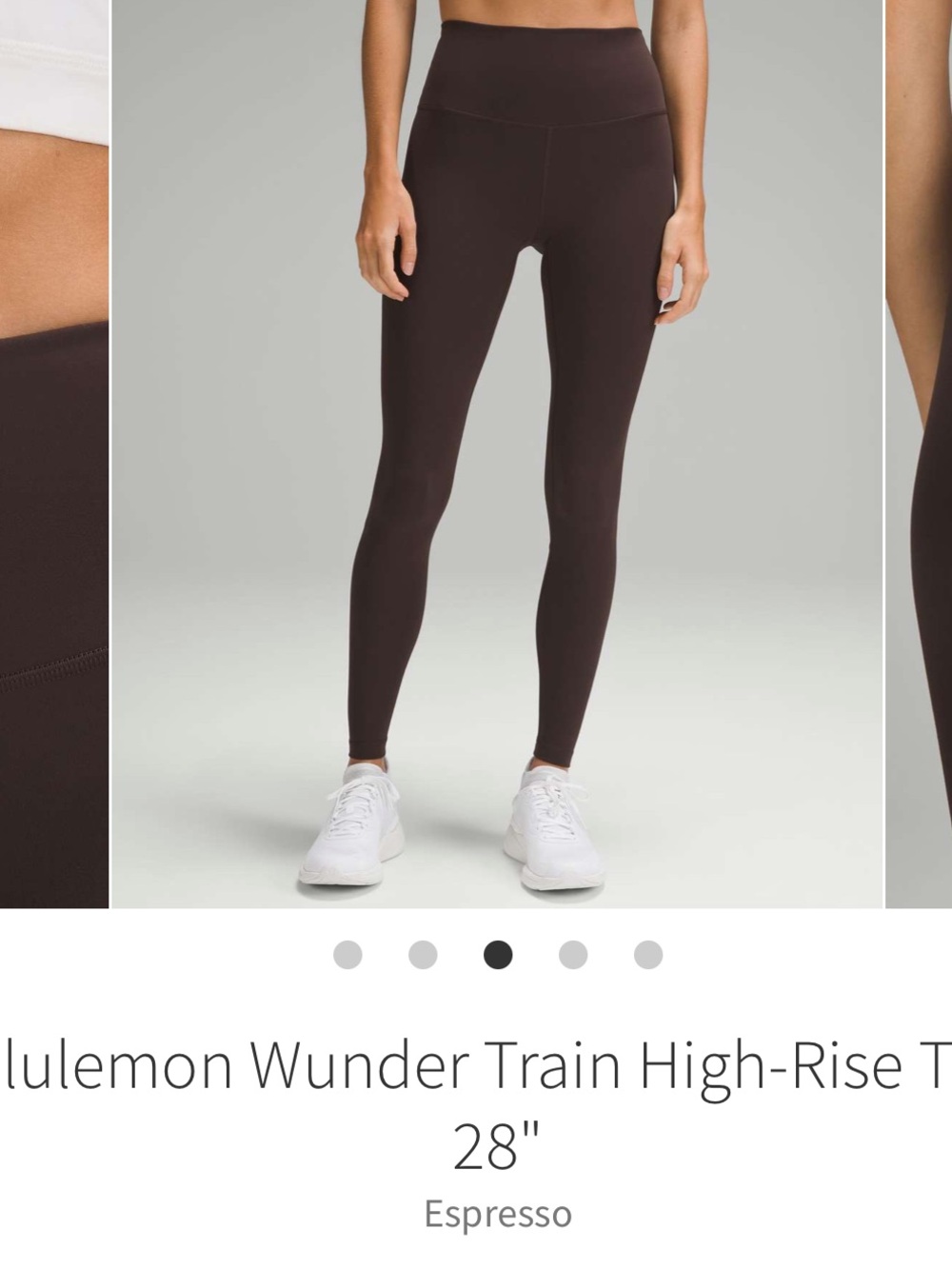 Lululemon Wunder Train High Rise Tights Espresso 28” Sz 2